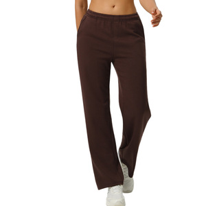 <span class=keywords><strong>Pantaloni</strong></span> Sportivi da <span class=keywords><strong>Donna</strong></span> Stile Europeo e Americano, Grigio, Casual, in Misto Cotone, Asciugatura Rapida, Gamba Larga, per Sport, Yoga e Jogging - Product Image 5