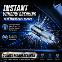 Herramienta de Escape Automotriz Promocional, Rompe Cristales de ABS, Cortador de Cinturón de Seguridad de Acero de Tungsteno, Garantía de 12 Meses, Regalo para Seguros, Kit de Viaje