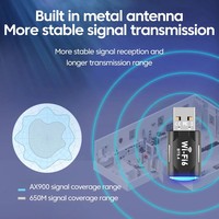 Adaptador USB WiFi 6 2 en 1, AX900M BT 5.4 de Doble Banda, Tarjeta de Red Inalámbrica WiFi de 900 Mbps, Adaptador 5.4 de 900M para PC