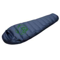 Sac de couchage tactique premium en ripstop, réversible infrarouge, type momie, avec garnissage en duvet d'oie pour le camping et les voyages en extérieur