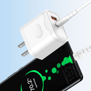 Caricabatterie 20W per <span class=keywords><strong>iPhone</strong></span> 17 16 15 <span class=keywords><strong>USB</strong></span> Tipo <span class=keywords><strong>C</strong></span>, Caricatore Rapido Portatile con Spina Personalizzabile US/EU - Product Image 4