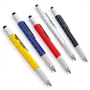 W13 Custom 6 in 1 Tool Multi Function <b>Pen</b> With Logo Wholesale Stylus Multifunction Multitool Multi-function Ballpoint Ball <b>Gifts</b> - Product Image 1