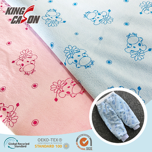 Kingcason directo de fábrica antiarrugas colorido tejido acogedor patrón personalizado estampado pegado tela súper suave para textiles para el hogar - Product Image 1