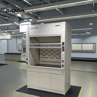Hotte d'extraction de fumées chimiques de laboratoire intelligente et sécurisée en acier inoxydable OEM