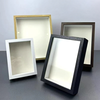 Shadow Box Frame Blanco Negro Madera Nogal Madera 3D 2 pulgadas Deep Shadow Box Frame Suministro de fábrica Personalizar A4 8 por 8 pulgadas