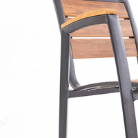 Ensemble de table et chaises de salle à manger en alliage d'aluminium pour extérieur, jardin, cour, terrasse, usage commercial