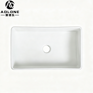 Keramische spoelbak ADLONE 33*20 inch enkele bak keuken keramische witte wastafel spoelbak porselein vierkant met afdruiprek accessoire - Product Image 2