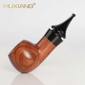 Muxiang Rosewood Smoking Pipe Bent Type Handmade Solid Wood Tobacco Pipe With Air Chamber - Product Image 1