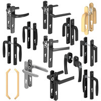 Accesorios para Manijas de Puertas y Ventanas, Herrajes de Acero Inoxidable, Cerradura con Acabado en Aleación de Zinc y Aluminio, Deslizante, con Llave, de Empuje y Tracción