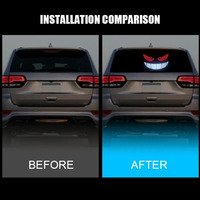 Lampe d'ambiance LED multicolore auto-adhésive pour voiture, alimentée par USB, effet yeux de démon, pour pare-brise arrière de SUV et camion - Vente en gros OEM