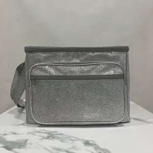 New Silver Glitter PVC Portable <strong>Coolbag</strong> Eco-Friendly Reusable Ice Pack for Picnic Food Fashionable for Summer Outdoor Camping - Product Image 3