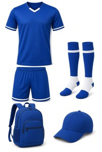 Maroon Soccer Uniform Kit With Shorts <b>Socks</b> Backpack And Cap V Neck Short Sleeve <b>Polyester</b> Adult Unisex - Product Image 2