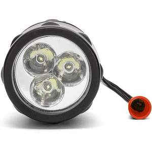 Lampe torche LED Velamp Irub3led, corps en caoutchouc, pile D, bouton poussoir, lumière d'urgence - Product Image 2
