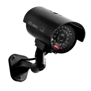 偽のダミーカメラセキュリティCCTV屋外ダミービデオ監視アナログカメラ、防水エミュレーションデコイIRLED付き