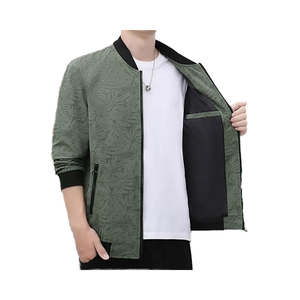 Chaquetas de bombardero de manga larga de moda informal para hombre de poliéster 100% personalizadas, chaqueta de trabajo cómoda con cremallera de alta calidad, más invierno - Product Image 1