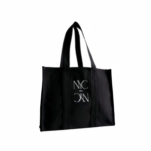 Luxury Fashion Unisex Tote <b>Bags</b> Custom Printed Logo Natural Cotton <b>Canvas</b> Shoulder Shopping <b>Bag</b> Embroidery Open Chains Letter - Product Image 4