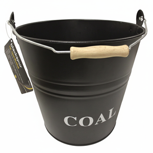 Seau à charbon en fer conçu pour stocker les cendres chaudes en toute sécurité tout en ajoutant du charme au décor traditionnel de la cheminée intérieure - Product Image 1