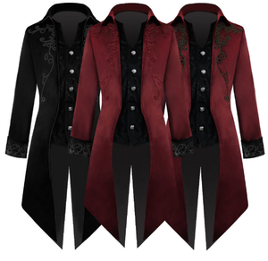Chaqueta <span class=keywords><strong>de</strong></span> Esmoquin <span class=keywords><strong>Medieval</strong></span> con Solapa y Hebilla, para Hombres y Mujeres, Estilo Steampunk, Abrigo Ajustado, <span class=keywords><strong>Disfraz</strong></span> <span class=keywords><strong>de</strong></span> <span class=keywords><strong>Mago</strong></span>, Halloween, Carnaval - Product Image 1