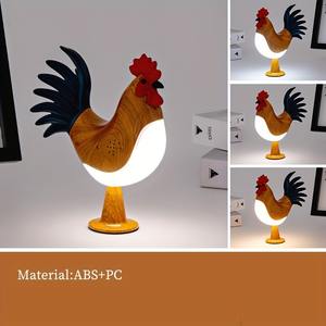 Lámpara de Mesa Decorativa con Forma de Pollo, Animal Simulado, Divertida Decoración para el Hogar de Pascua, Fiesta, Carnaval, Adorno de Luz Nocturna para Escritorio - Product Image 5
