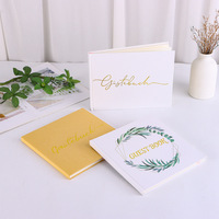 Gästebuch für Hochzeit und Gedenkfeiern, Notizbuch mit Goldprägung, Doppelseitig Beschichtetes Papier & Karton, Geburtstags-Party-Geschenkbox-Set