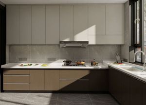 ตู้ครัวไม้แข็งครบชุดสำหรับการออกแบบห้องครัวที่หรูหรา - Product Image 5