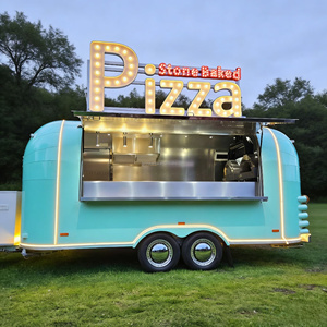 Remorque à pizza finition miroir, camion mobile entièrement équipé, cuisine mobile de restauration rapide, remorque à café et pizza, aliments à vendre aux États-Unis - Product Image 2