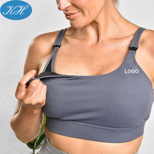 Soutien-gorge d'<span class=keywords><strong>allaitement</strong></span> en nylon et spandex personnalisé pour femmes, vêtements de <span class=keywords><strong>sport</strong></span>, soutien-gorge de <span class=keywords><strong>sport</strong></span> de maternité, soutien-gorge d'<span class=keywords><strong>allaitement</strong></span> noir - Product Image 3