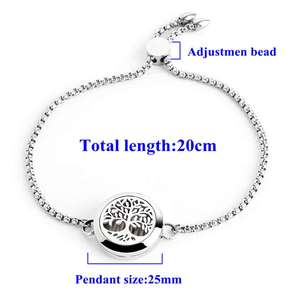 Bracelet diffuseur de parfum aromatique en acier inoxydable, bijou d'aromathérapie, médaillon diffuseur d'huiles essentielles, vente en gros, livraison gratuite - Product Image 2
