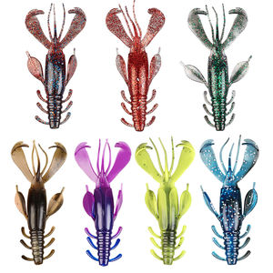 Señuelo de Pesca de Camarón Suave con Barba de 10cm 10g, Señuelo de Langostino de Plástico Blando, Gusanos Biónicos de Cangrejo de Río, Carnada de Plástico Blando Estilo Ned para Pesca - Product Image 1