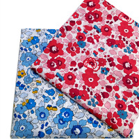 Tissu mince en popeline de coton à imprimé Floral pour enfants, accessoires de vêtements pour femmes, vente en gros