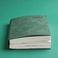 2024 personnalisé A5 cahier Agenda planificateur couverture en cuir à couverture rigide quotidien hebdomadaire mensuel spirale organisateur
