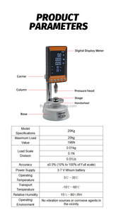 เครื่องทดสอบความแข็งของเมล็ดข้าวแบบดิจิตอลเครื่องวัดความเข้มของเส้นไหมมาตรวัดความเข้มของเมล็ดข้าวสาลีเครื่องวิเคราะห์อนุภาคฟีดข้าวข้าวสาลี - Product Image 6