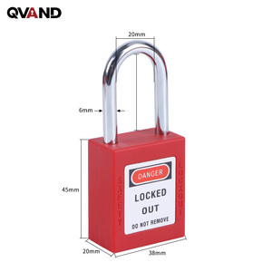 กุญแจล็อค QVAND M-G38 ขนาด 38 มม. สำหรับระบบล็อคเอาท์และแท็กเอาท์ ได้มาตรฐาน OSHA พร้อมสายไนลอน PA66 และเหล็กกล้า ความปลอดภัยสูง ใช้กุญแจแบบเดียวกัน - Product Image 3