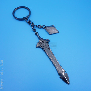 Llavero con Modelo de Arma de Aleación de Zinc, 70x12mm, Color Níquel Negro, Accesorio de Juego, Regalo - Product Image 3