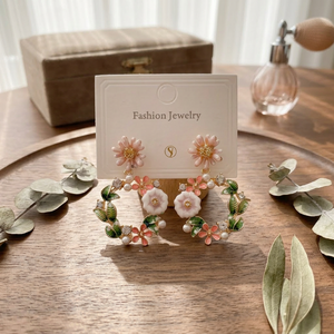 Boucle d'oreille ronde et très fantastique, à fleurs, au bas prix, création MEETALI, nouvelle collection - Product Image 4