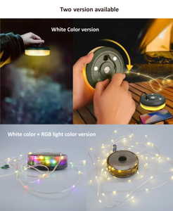 Lễ Hội không thấm nước 8m có thể điều chỉnh có thể sạc lại ánh sáng ấm áp có thể thu vào chuỗi cắm trại ánh sáng - Product Image 6