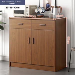 Buffet en bois de style panneau moderne, 2 <span class=keywords><strong>portes</strong></span>, 2 tiroirs, armoire à hauteur réglable, salon, bureau, hôtel, salle de thé WMJ DG-003 - Product Image 4