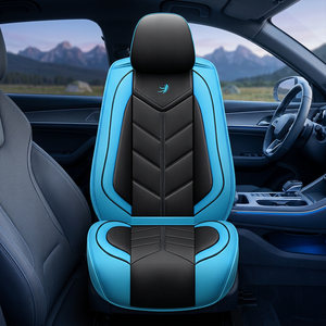 Accessori Auto, Decorazione Interna, Coprisedili Anteriori in Pelle PU, Set da 9 Pezzi Universale per Ford, Per Tutte le Stagioni, Facile Installazione, 5% VLT - Product Image 1