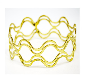 Brazalete de alambre de latón Vintage, joyería al por mayor, pulseras de joyería para niña - Product Image 1