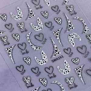 Autocollants pour ongles 3D motif léopard, mignons, nœud papillon noir et rouge, autocollants adhésifs pour ongles, autocollants de manucure dessin animé, nœud <span class=keywords><strong>d</strong></span>'amour - Product Image 4