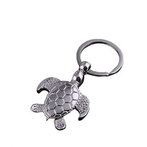 Personalized Logo Sea Turtle Engraved Car Key Metal Advertisement Gift Turtle Keychain - Product Image 1
