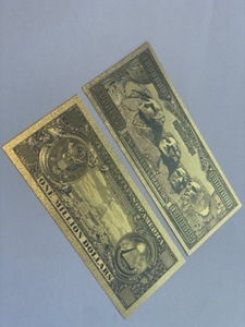 Benutzer definierte American Bill Dollar Eine Million Banknote 24 Karat Gold Kunststoff Doppelseitige Buchdruck Gedruckte Statue Liberty Souvenir Card - Product Image 5
