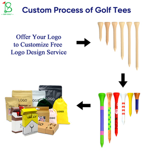 Professional 70mm 83mm Bamboo Wood Custom Golf Tees com Cigarette Box Packaging Free Logo Design para Tournament Golf Training - Product Image 2