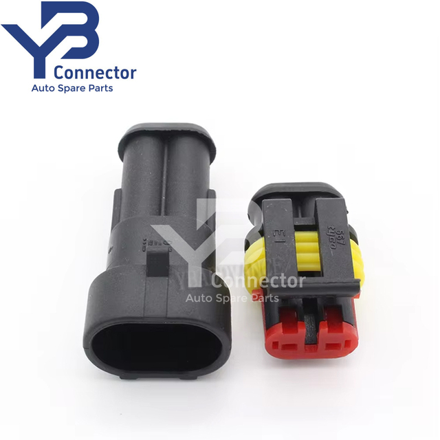 YB Connector 282104-1 282080-1 AMP Superseal 1.5 Male and Female Cable Connector 2 Pin