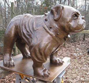 Offre Spéciale antique cuivre bronze finition métal laiton coulé <span class=keywords><strong>statue</strong></span> de <span class=keywords><strong>bouledogue</strong></span> <span class=keywords><strong>anglais</strong></span> - Product Image 1