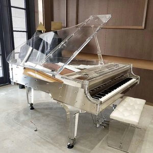 Personnalisé Argent Clair Acrylique Bébé <span class=keywords><strong>Piano</strong></span> à queue avec <span class=keywords><strong>piano</strong></span> DISQUE auto système de <span class=keywords><strong>jeu</strong></span> Middleford GP-152A à vendre - Product Image 2