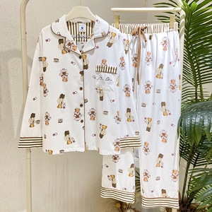 2025 Popular nueva ropa de dormir para mujeres en estilo fino lindo conjunto de ropa de casa para mujeres jóvenes ropa de dormir de dibujos animados para mujeres - Product Image 3