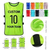 Rompi Latihan Pesanan Grosir Jersey Olahraga Berbagai Warna Bahan Mesh Bernapas Pabrik Bibs Sepak Bola