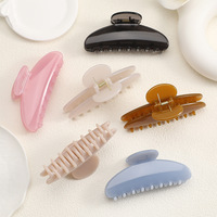Pince à cheveux demi-lune en gelée pour femme, en PC, nouvelle collection été, haut de gamme et élégante, grande taille pour cheveux épais