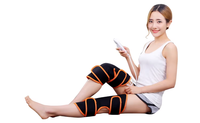 Masseur électrique chauffant pour les genoux avec contrôle de la durée, pétrissage 3D pour soulager la douleur aux jambes et la relaxation musculaire SLB KNM